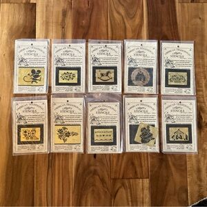 ✔️ American Traditional Stencils Solid Brass Set of 10 Vintage New